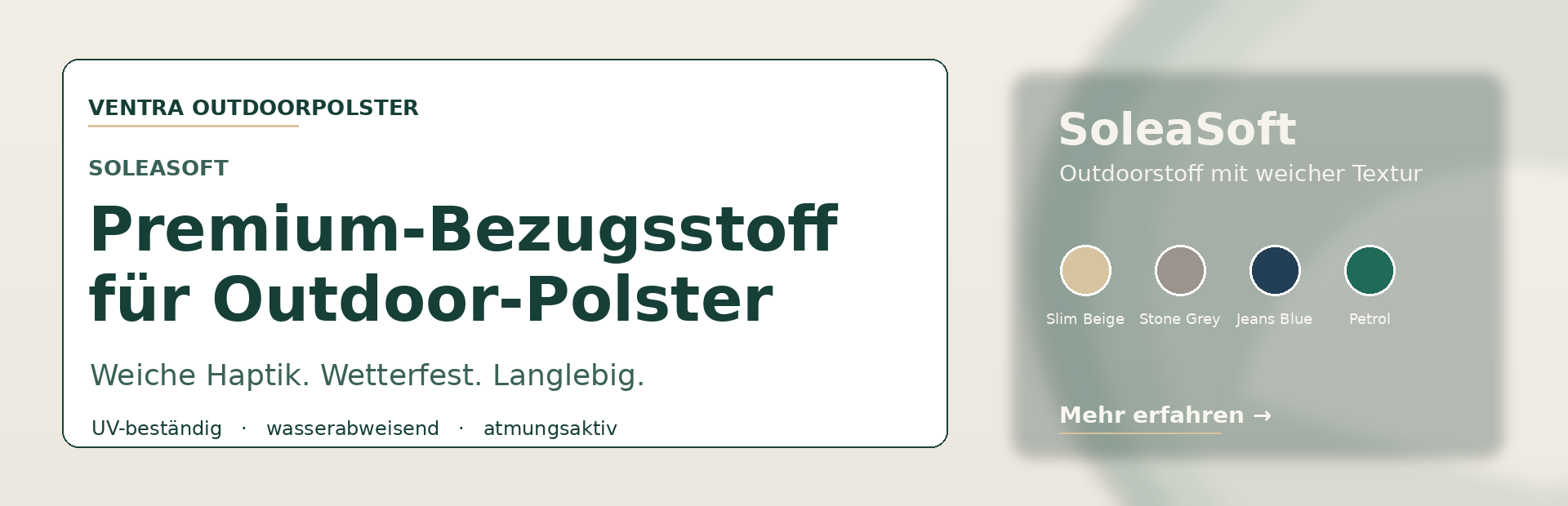 SoleaSoft – Premium-Bezugsstoff für höchsten Outdoor-Komfort